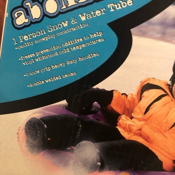 GoSports 2007 Abominable 1 Person Snow or Water Tube With Handles 39” Deflated - Picture 4 of 4